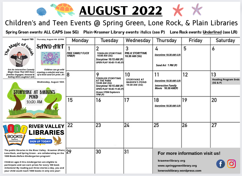 August calendar